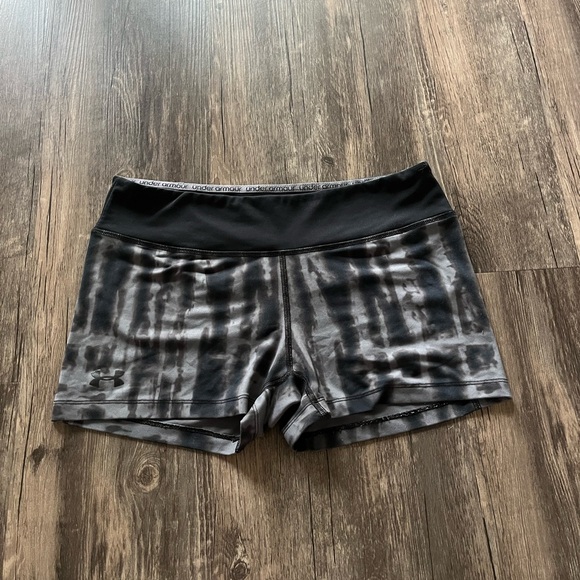 Under Armour Women’s Black & Grey Spandex Shorts Sz M - Picture 1 of 5